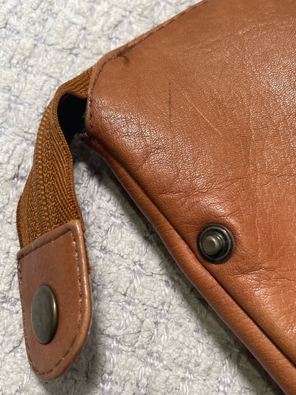 Vintage Y2K Wilson’s Adventure Bound Brown Leather Two Handle Purse Bag Tote - Picture 11 of 16